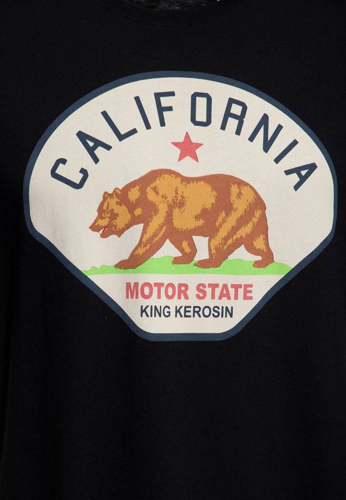 Queen Kerosin Print T-Shirt «California Motor State» Preisnachlass