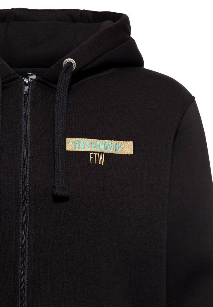 Queen Kerosin Basic Zip Hoodie «Don't Tread» Weihnachtsangebot