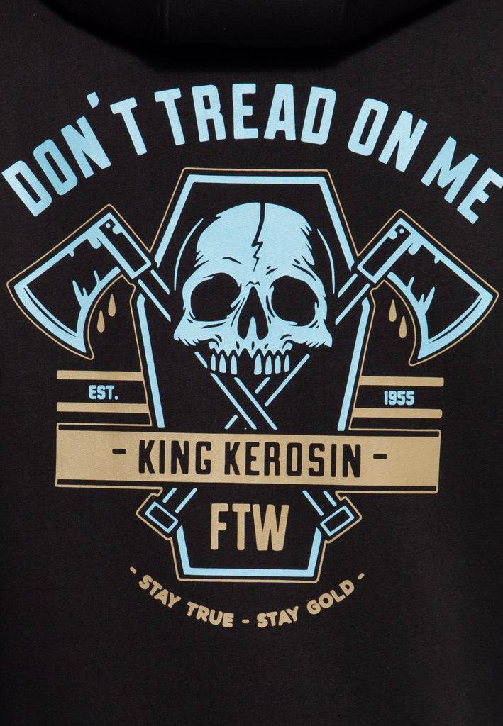 Queen Kerosin Basic Zip Hoodie «Don't Tread» Weihnachtsangebot