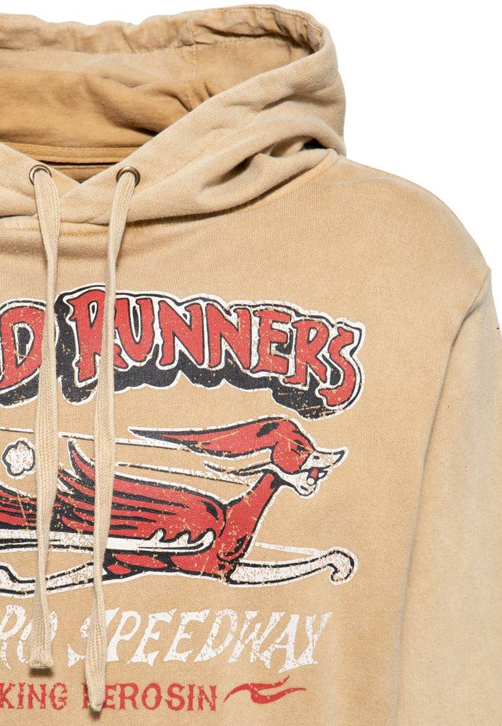 Queen Kerosin Acid washed Hoodie «Road Runners» Valentinstagsangebot