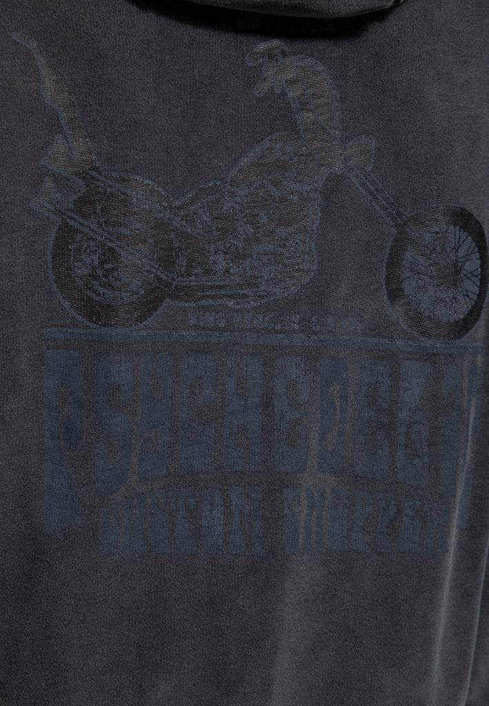 Queen Kerosin Acid washed Zip Hoodie «Psychedelic Custom Chopper» Jubiläumsangebot