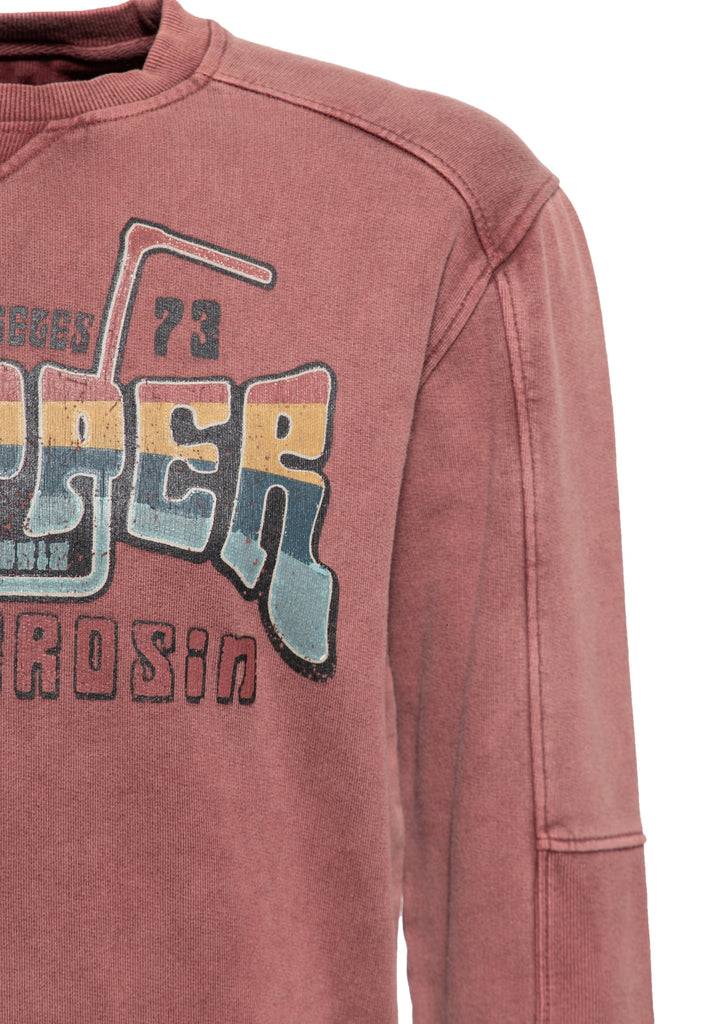Queen Kerosin Acid Washed Pullover «Chopper 1973» Lagerräumung