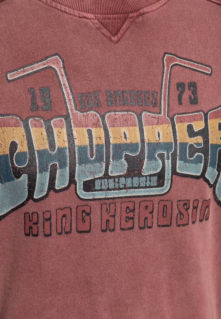 Queen Kerosin Acid Washed Pullover «Chopper 1973» Lagerräumung