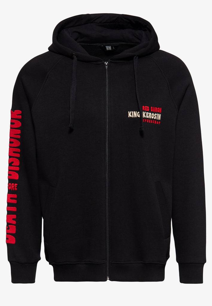 Queen Kerosin Sweatjacke «Red Baron» Heißer Verkauf