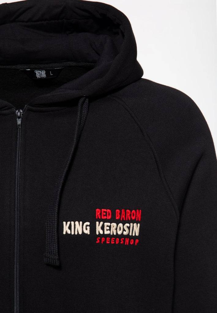 Queen Kerosin Sweatjacke «Red Baron» Heißer Verkauf