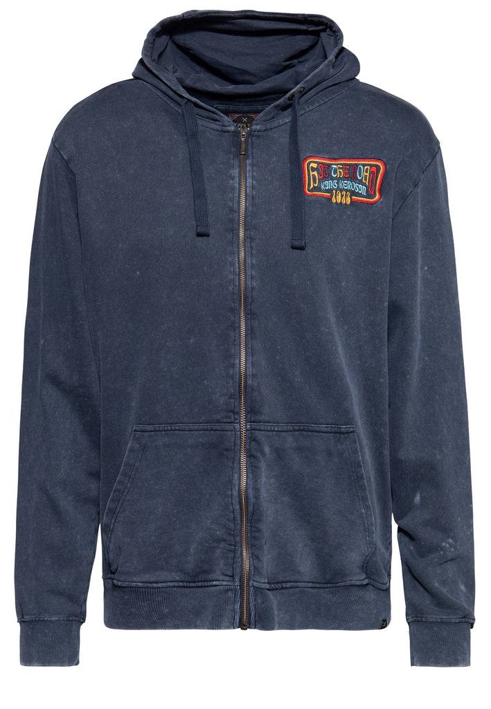 Queen Kerosin Sweatjacke Acidwash «Hit The Road Jack» Exklusive Angebote