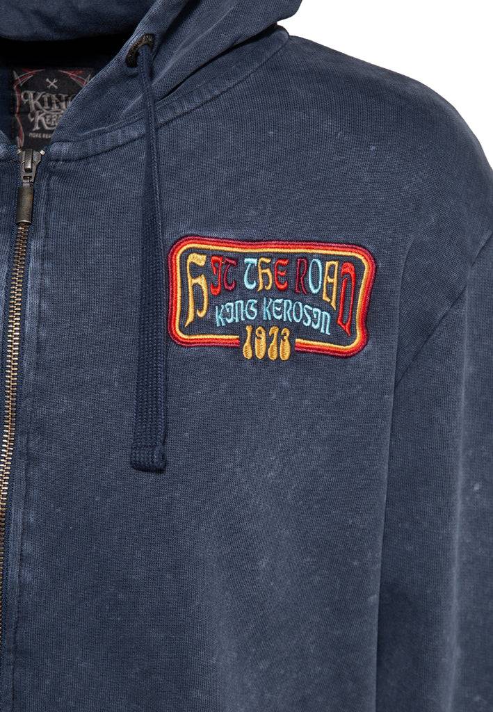 Queen Kerosin Sweatjacke Acidwash «Hit The Road Jack» Exklusive Angebote