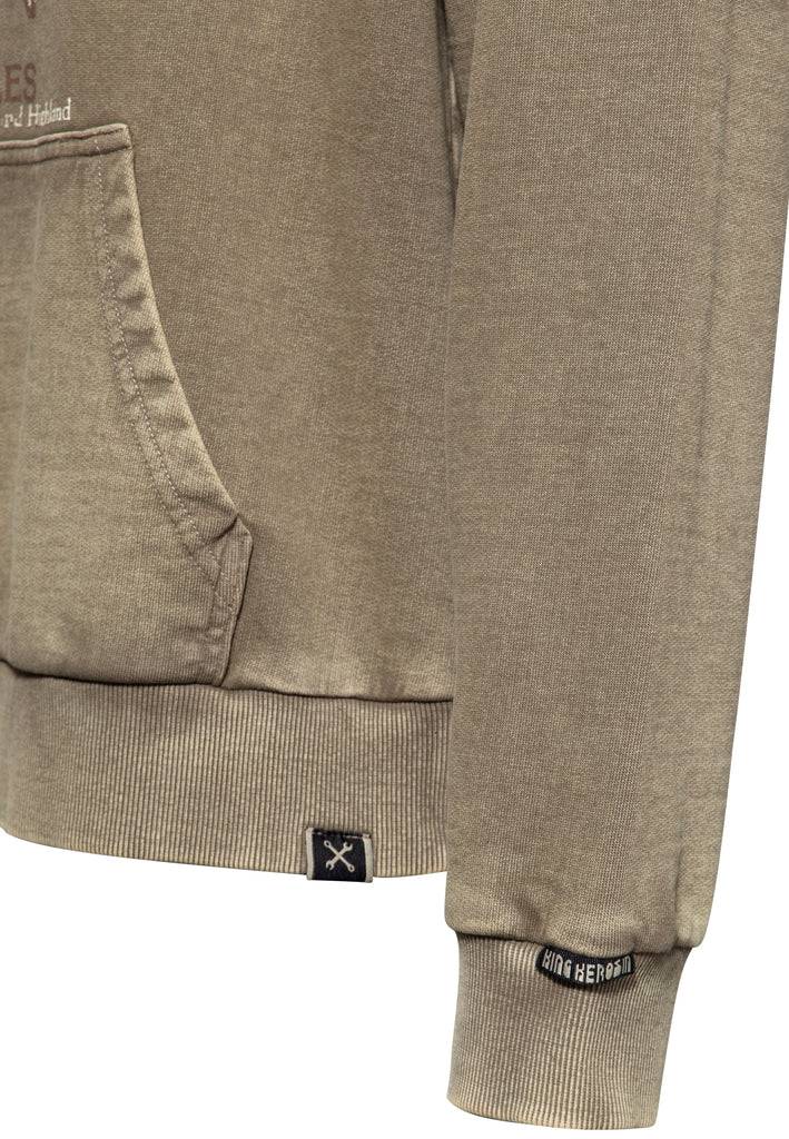 Queen Kerosin Hoodie Acidwash «Kings» Blitzangebot