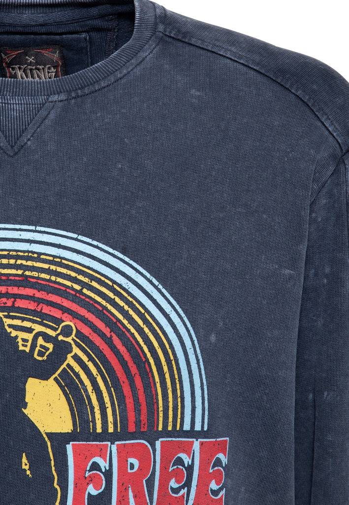 Queen Kerosin Pullover Acidwashed «Chopper Sun» Neuheiten