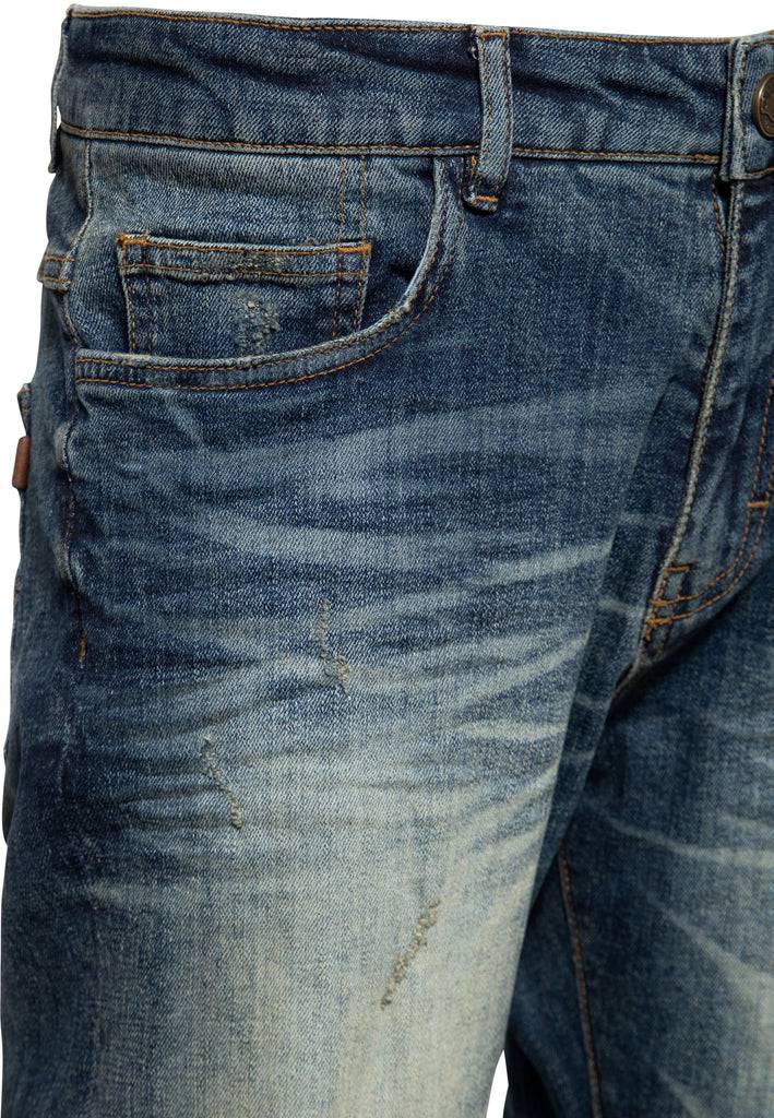 Queen Kerosin 5-Pocket Jeans «Robin Vintage Wash» Saisonale Angebote