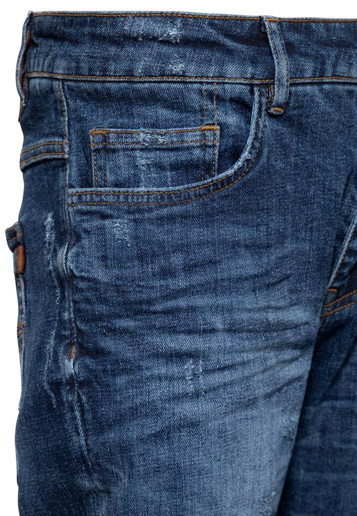 Queen Kerosin 5-Pocket Jeans «Robin» Räumungsverkauf