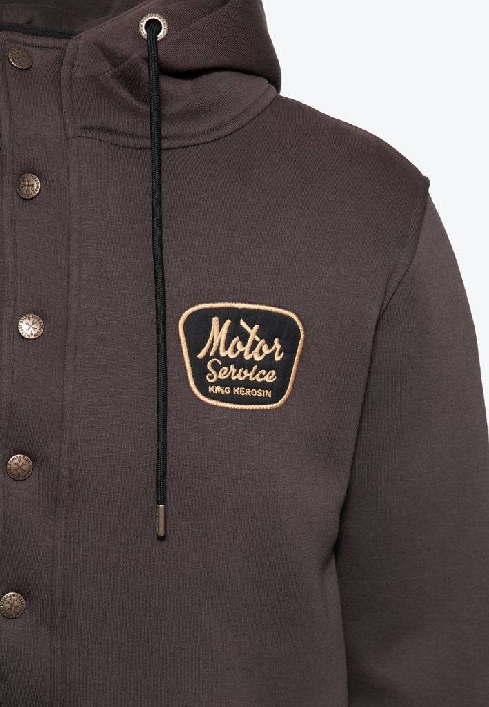 Queen Kerosin Outdoor Sweatjacke «KK Adventure Gear - Detroit Motor Service» Tiefpreis