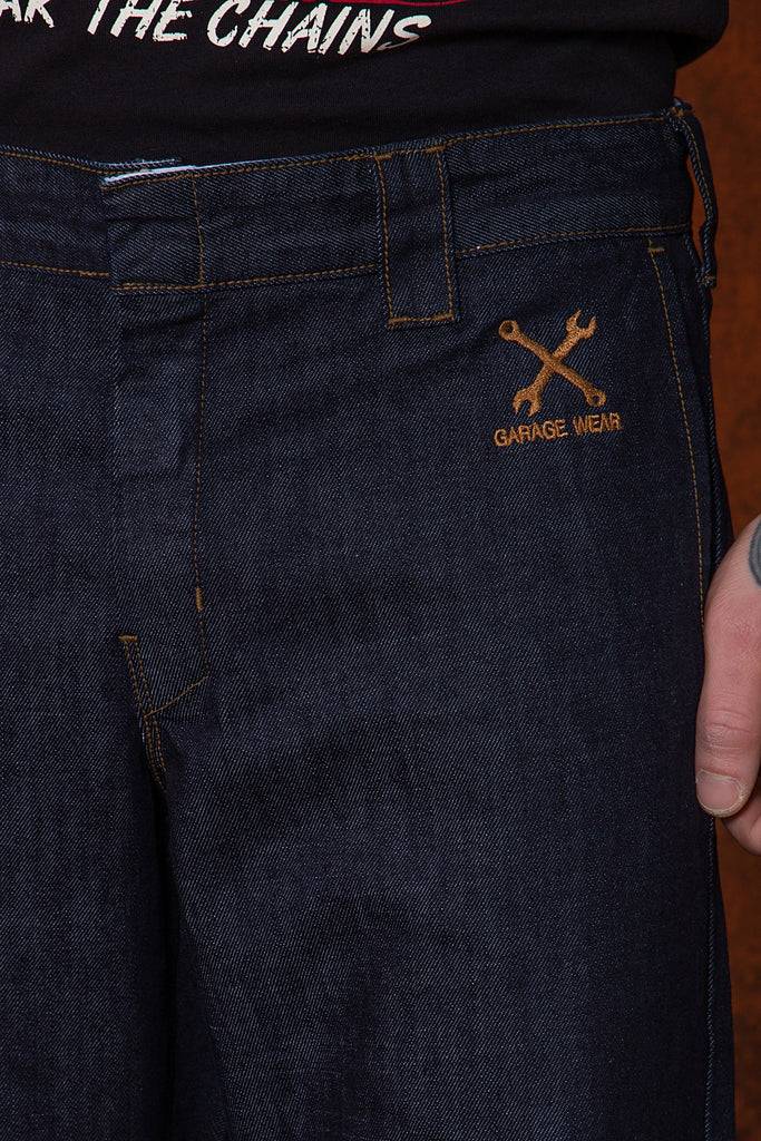 Queen Kerosin Straight Fit Jeans im Workwear-Style «Garage Wear» Letzte 2 Tage