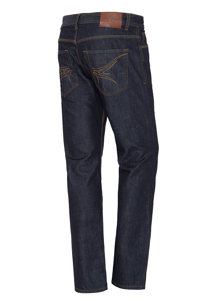 Queen Kerosin Regular Fit Jeans in dark blue mit Logo-Patch «Robin» Riesige Rabatte