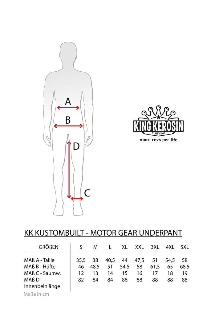 Queen Kerosin Motorradunterhose «Kustombuilt - Motor Gear» 50% Rabatt mit kostenlosem Versand