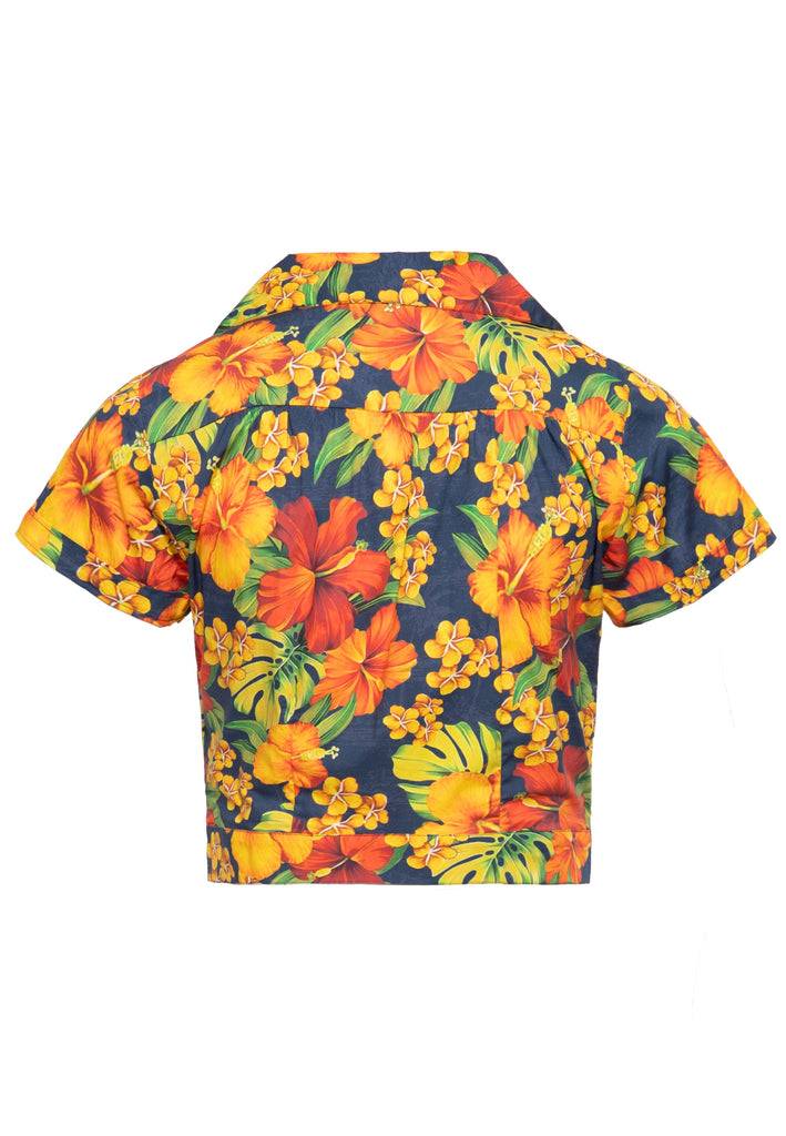 Queen Kerosin Hawaiibluse «Hibiskus» Begrenzt auf 3 Tage