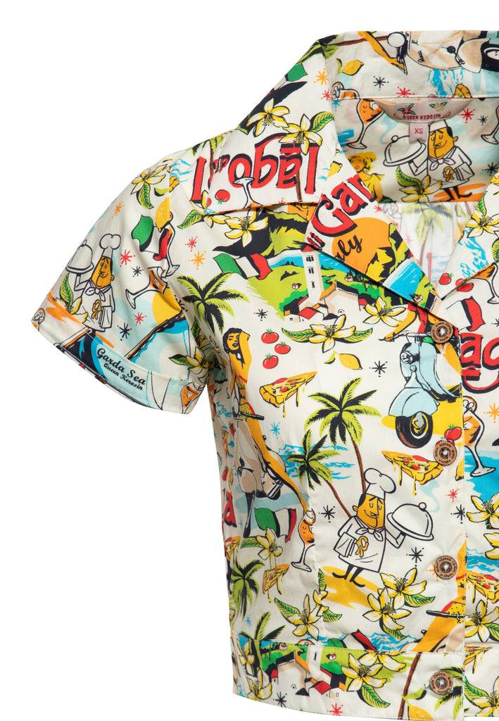 Queen Kerosin Hawaiibluse «Lago di Garda» Speichern exportieren