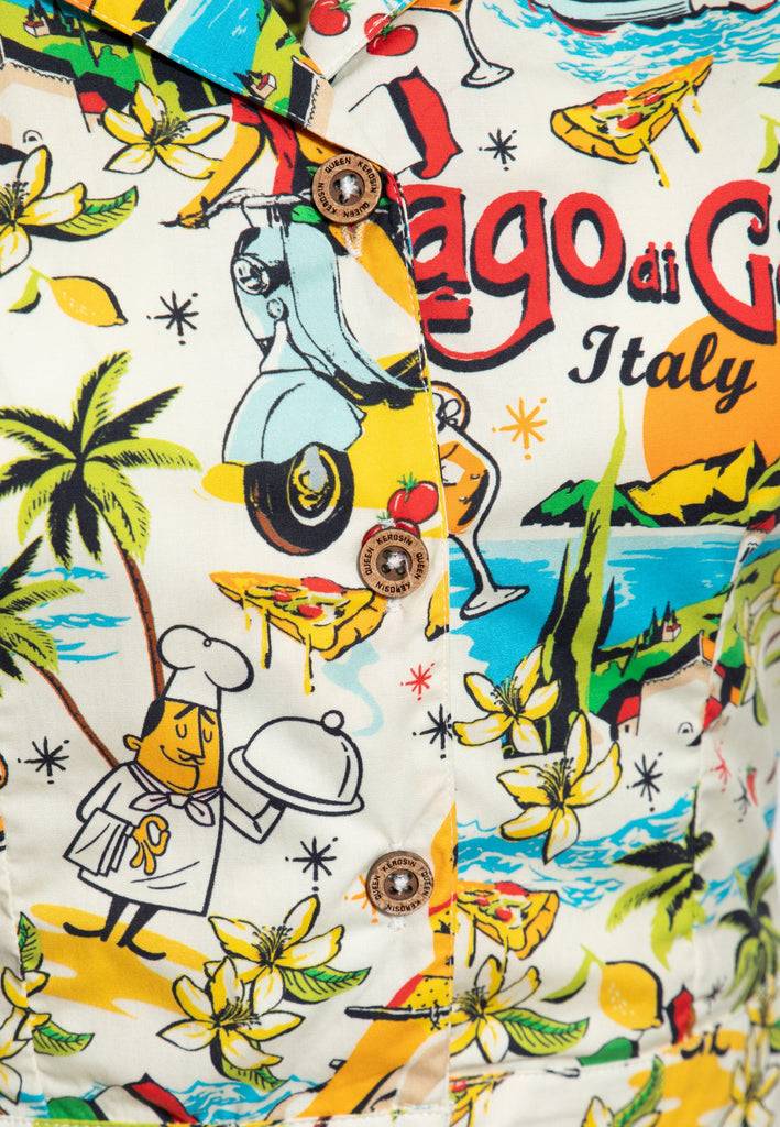 Queen Kerosin Hawaiibluse «Lago di Garda» Speichern exportieren
