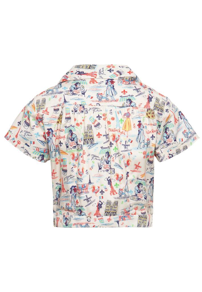 Queen Kerosin Hawaiibluse «Paris» Black Friday Preise