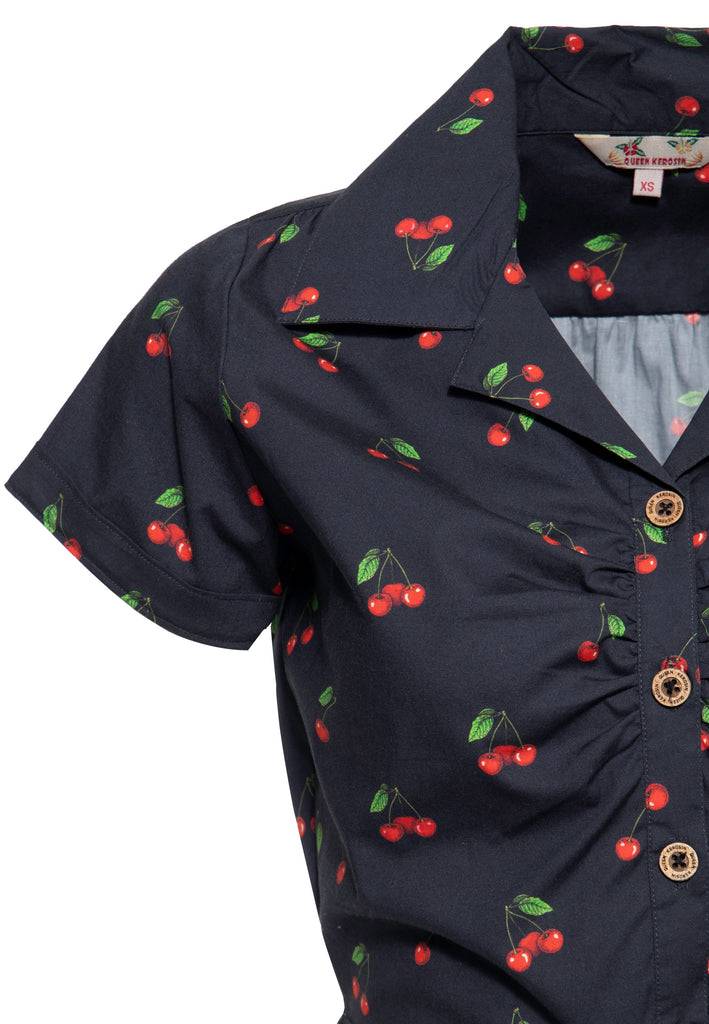 Queen Kerosin Hawaiibluse «Cherry» zollfrei
