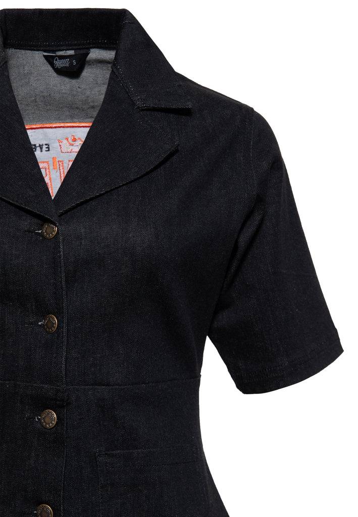 Queen Kerosin Denim Etuikleid «Rebel Queens» Großer Ausverkauf