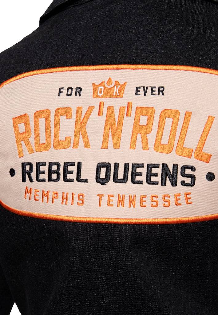 Queen Kerosin Denim Etuikleid «Rebel Queens» Großer Ausverkauf