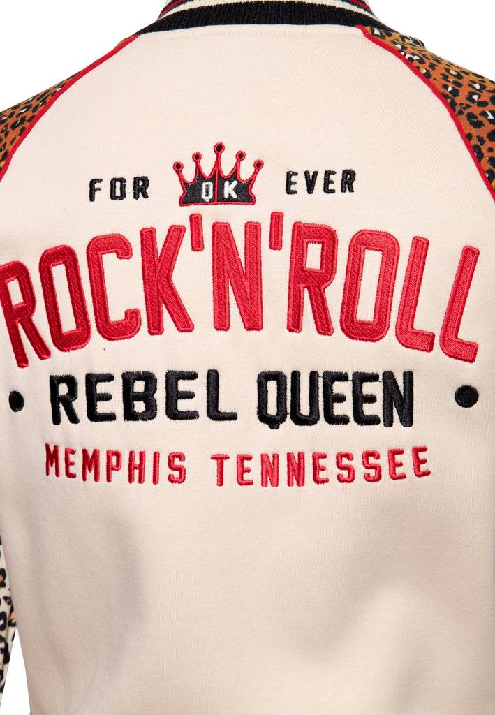 Queen Kerosin College Jacke «Rock'n'Roll Rebel Queen» Saisonschlussverkauf