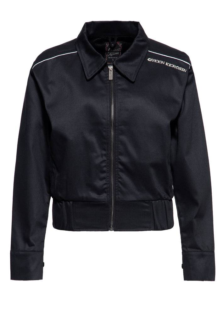 Queen Kerosin Gabardine Jacke «Rock'n'Roll Rebel Queen» Black Friday