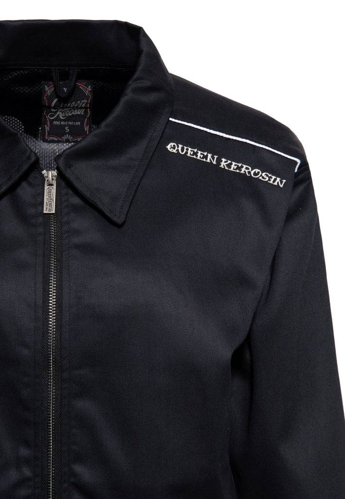 Queen Kerosin Gabardine Jacke «Rock'n'Roll Rebel Queen» Black Friday