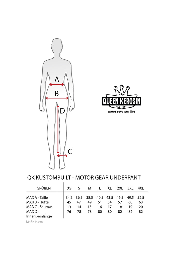 Queen Kerosin Motorradunterhose «Kustombuilt - Motor Gear» Heißer Verkauf