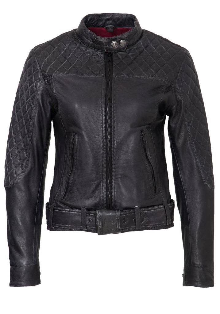 Queen Kerosin Lederjacke mit Kontrastfutter Exklusive Angebote