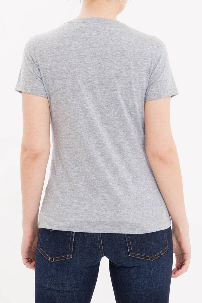 Queen Kerosin Melange Shirt aus Melange Jersey mit Front Motiv «Drive Fast» Blitzangebot