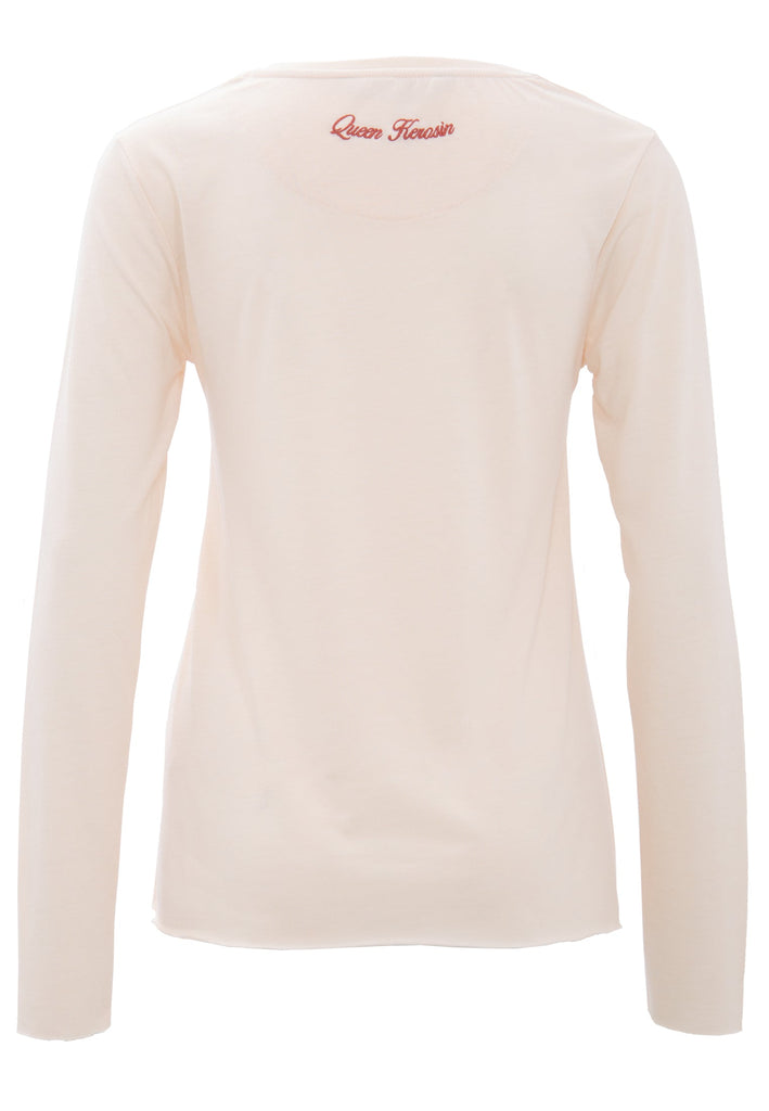 Queen Kerosin Basic Longsleeve mit offenen Abschlüssen und Logo Stickerei Bestseller