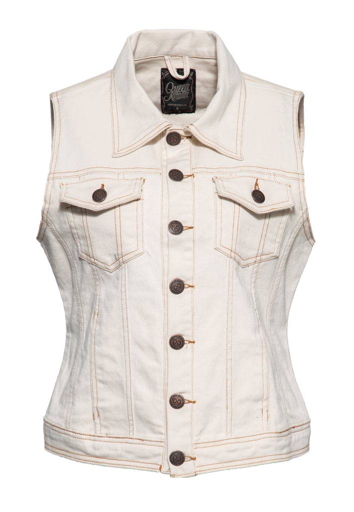 Queen Kerosin Jeans Weste «Speedway Queen» Sonderangebote