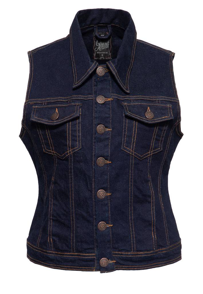 Queen Kerosin Jeans Weste «Speedway» Riesige Ersparnisse