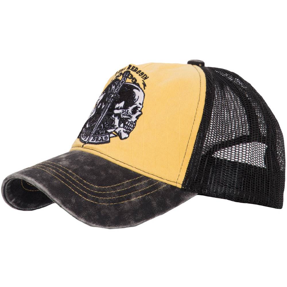 Queen Kerosin Trucker Cap in Vintage Waschung »Alive Dead« Tiefpreis