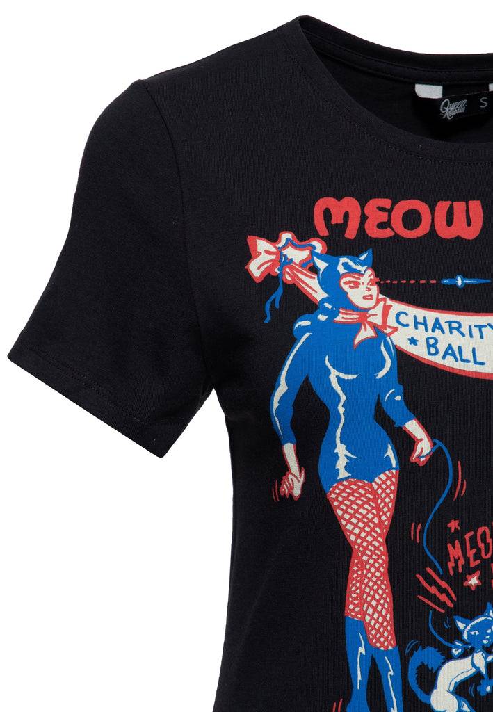 Queen Kerosin T-Shirt «Meow Meow» Kostenlose Rückgabe