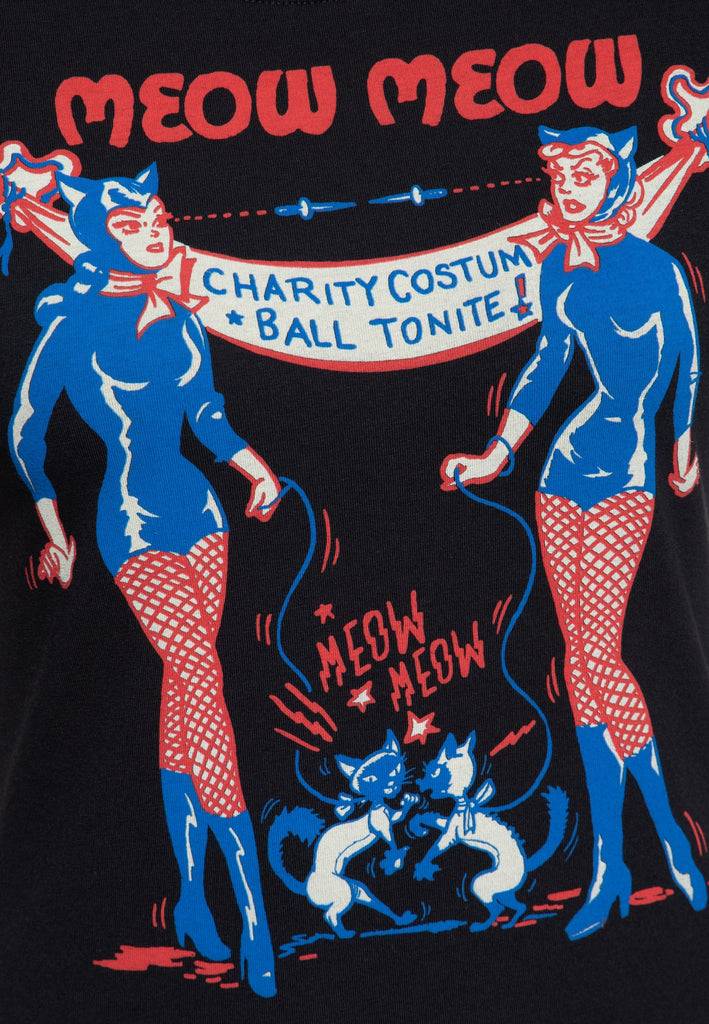 Queen Kerosin T-Shirt «Meow Meow» Kostenlose Rückgabe
