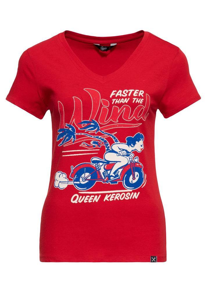 Queen Kerosin T-Shirt «Faster Than The Wind» Zeitbegrenzte Promotion