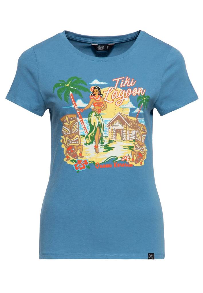Queen Kerosin T-Shirt «Tiki Lagoon» Sonderangebot der Fabrik