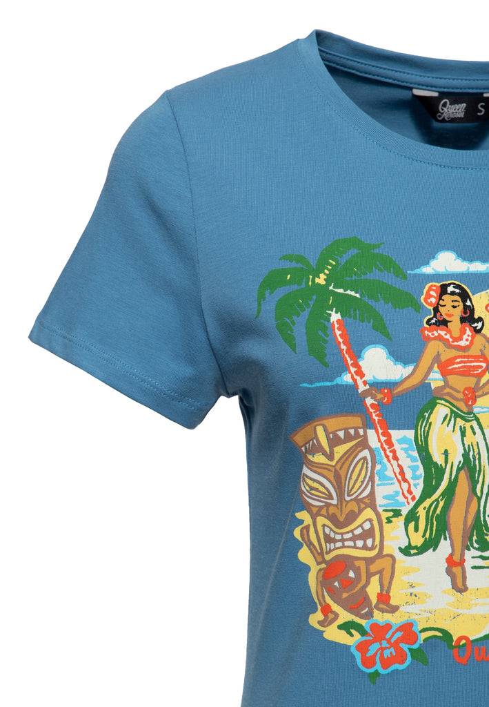 Queen Kerosin T-Shirt «Tiki Lagoon» Sonderangebot der Fabrik
