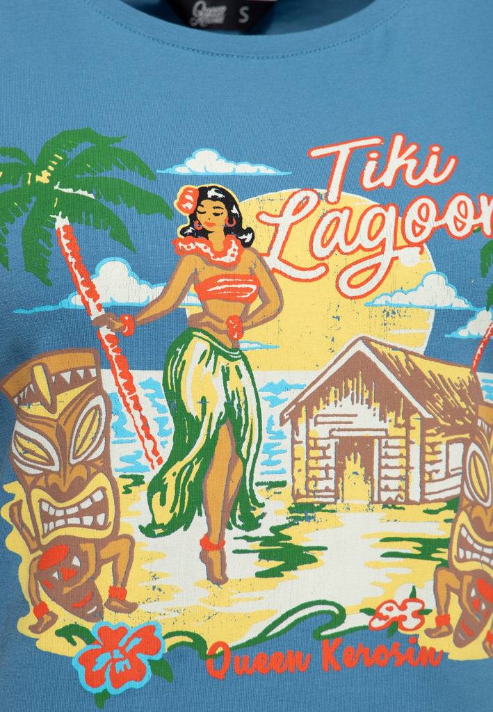 Queen Kerosin T-Shirt «Tiki Lagoon» Sonderangebot der Fabrik