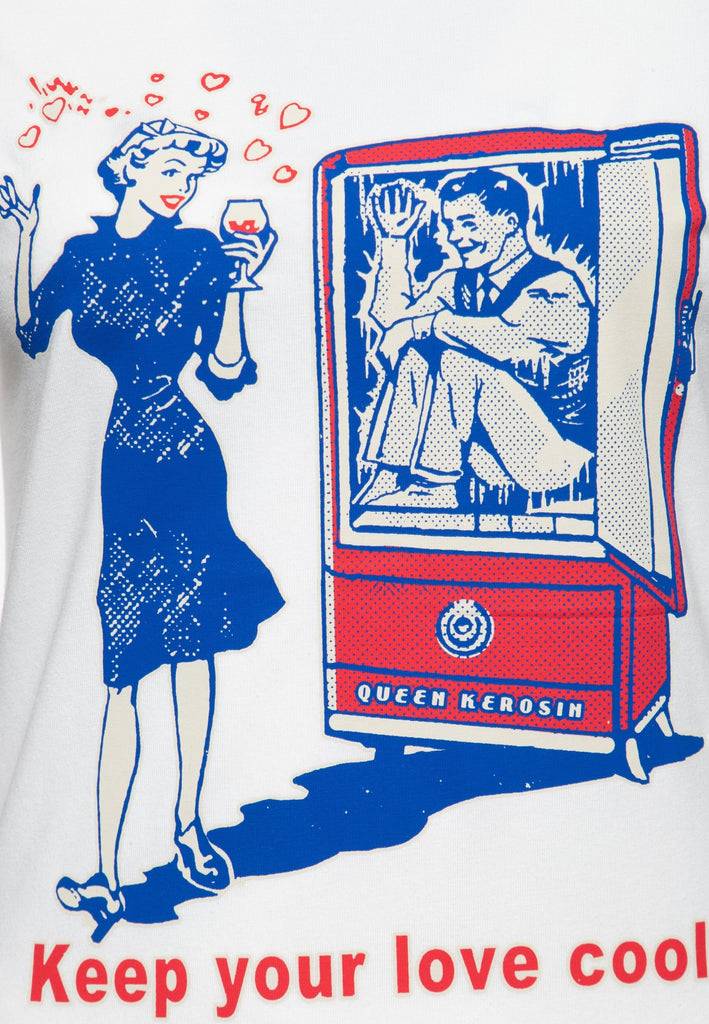 Queen Kerosin T-Shirt «Keep Your Love Cool» Bis zu 55% Rabatt