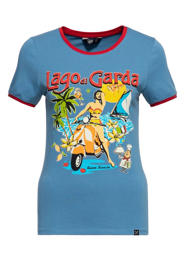 Queen Kerosin Ringer T-Shirt «Lago di Garda» Discount Store für neue Produkte