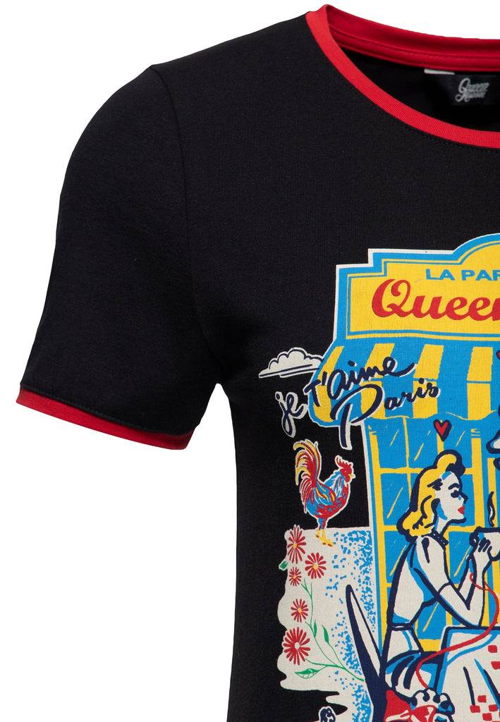 Queen Kerosin Ringer T-Shirt «Real Romance» Nur noch ein Tag übrig