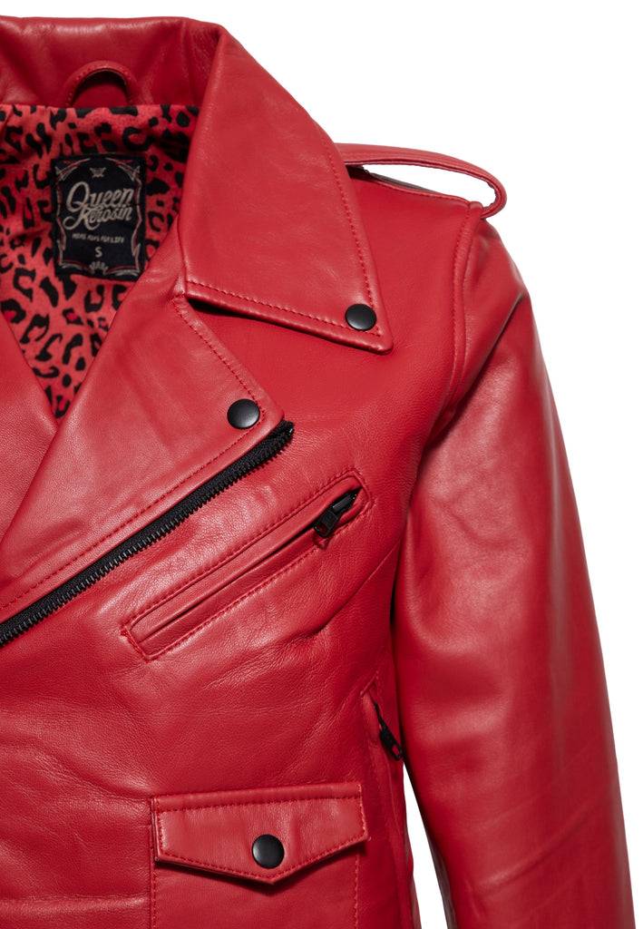 Queen Kerosin Lederjacke «Marlon» Riesige Rabatte