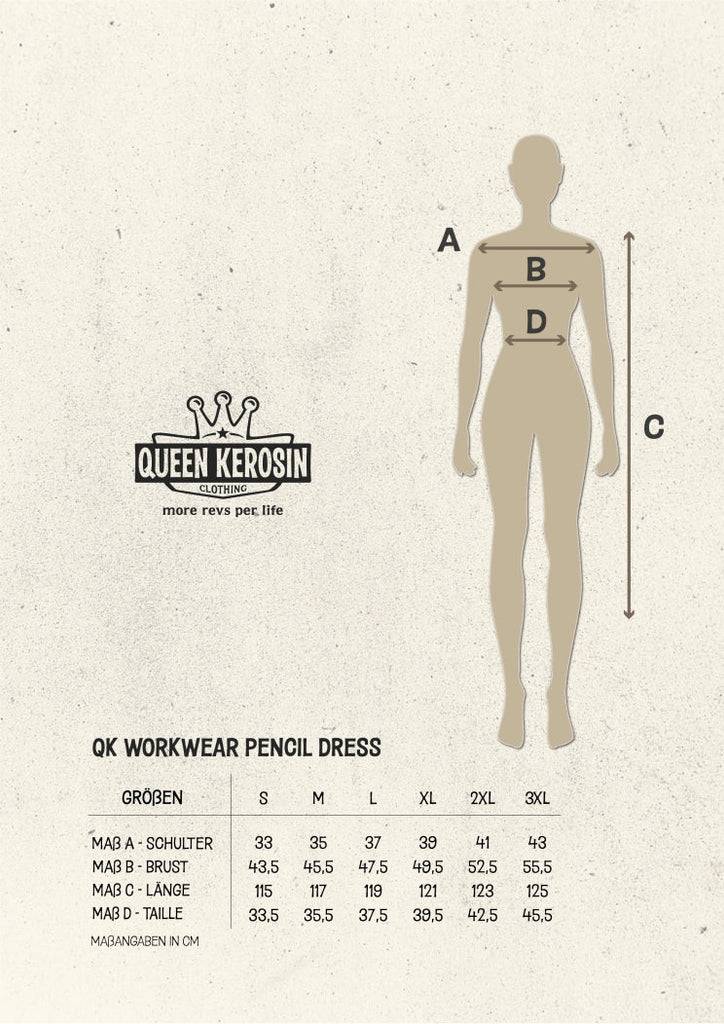 Queen Kerosin Workwear Bleistiftkleid Outlet