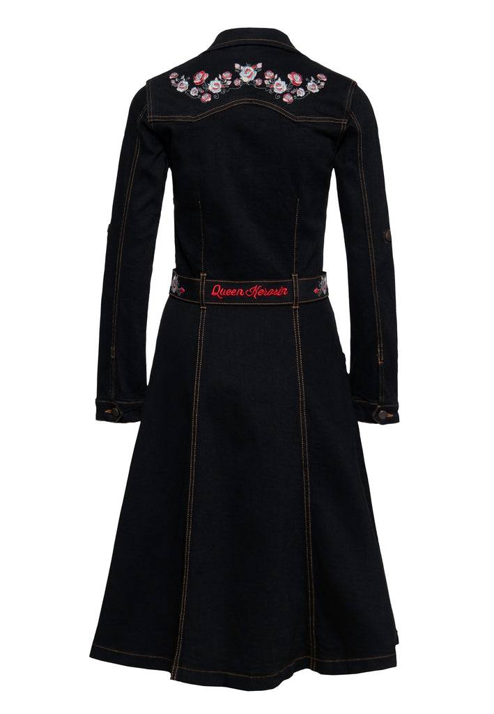 Queen Kerosin Denim Swing Kleid Auslauf