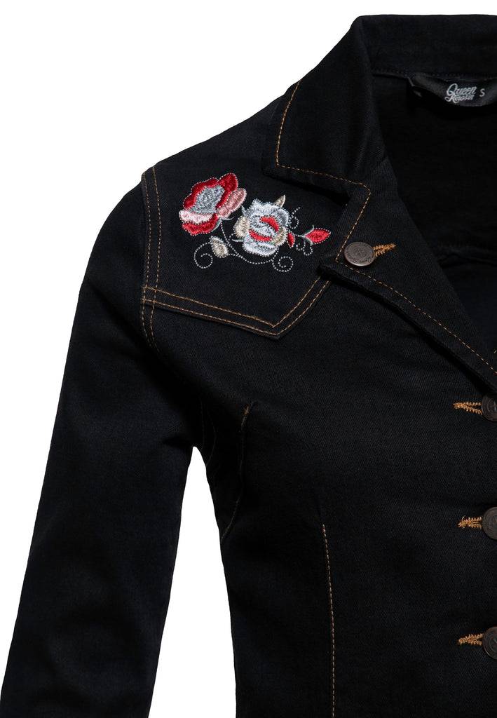 Queen Kerosin Denim Swing Kleid Auslauf