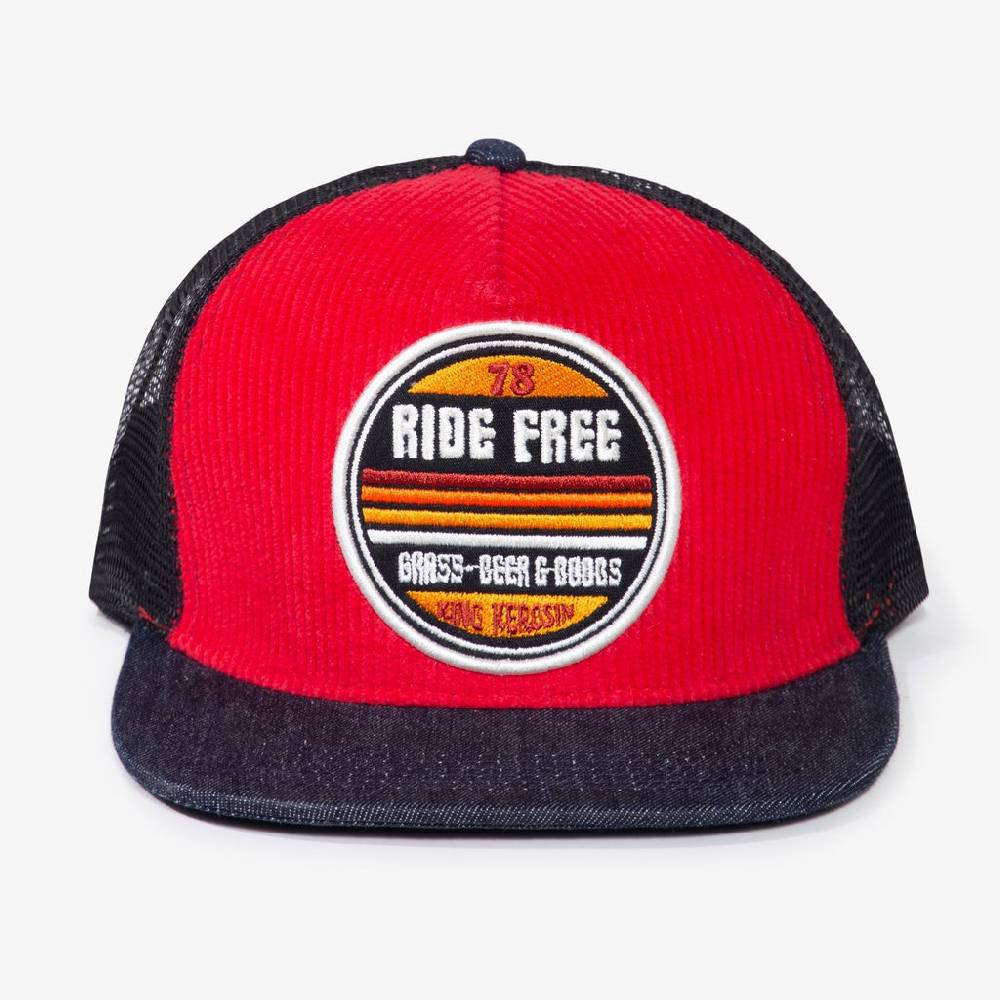 Queen Kerosin Snapback Mesh Cap «Ride Free» Top Angebot